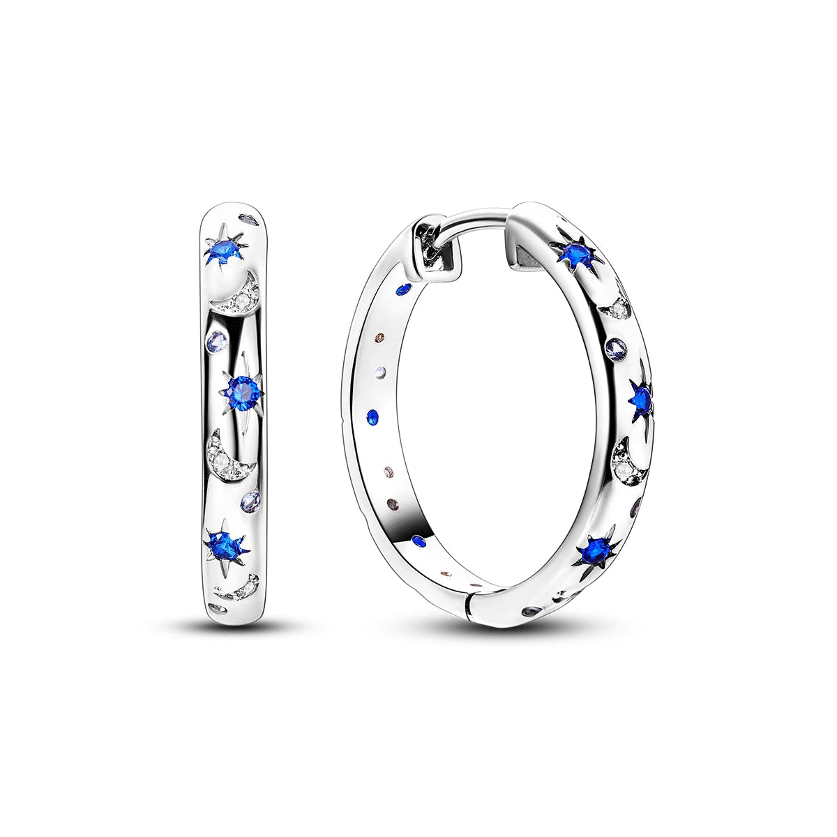 Original 925 Sterling Silver Women Hoop Earrings High Quality Shine Zircon U Shaped Classic Style Earring For Women Jewelry Gift