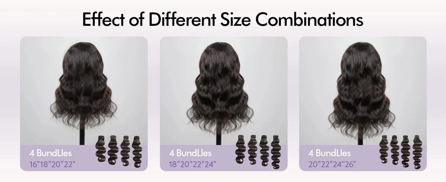 16A Body Wave Bundles Human Hair 30 40 Inch Remy Brazilian Virgin Weave Hair 3 4 5 Pcs Unprocessed Raw Hair Bundles Extensions