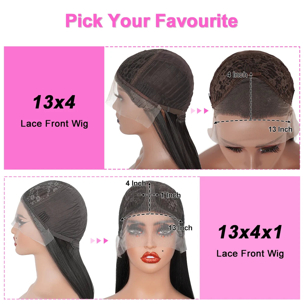 Chocolate Brown 13x4 Synthetic Glueless Lace Front Wigs For Women Loose Wave Body Wave Lace Frontal Wig Pre Cut 180% Density