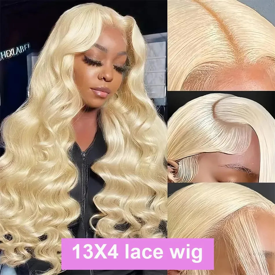 Blonde Human Lace Front Wig 613 Hd Lace Frontal Wig 13X6 Body Wave Human Hair Wigs For Women Pre Plucked 30 32 Inch 220 Density