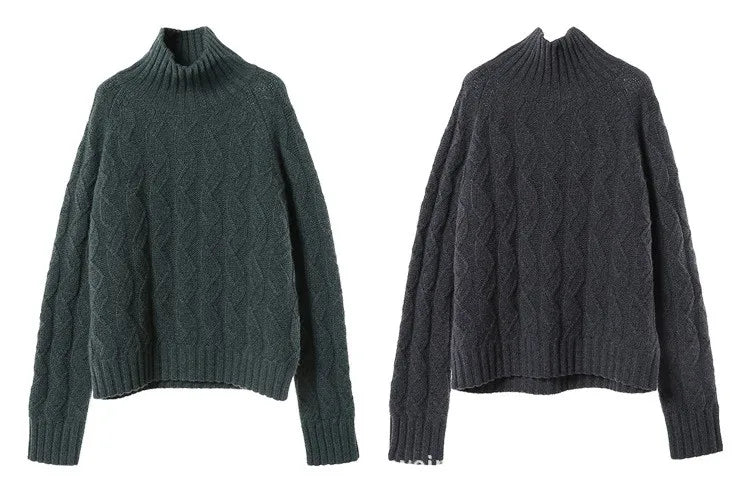 Ms Audrey's House Turtleneck Knit Sweater
