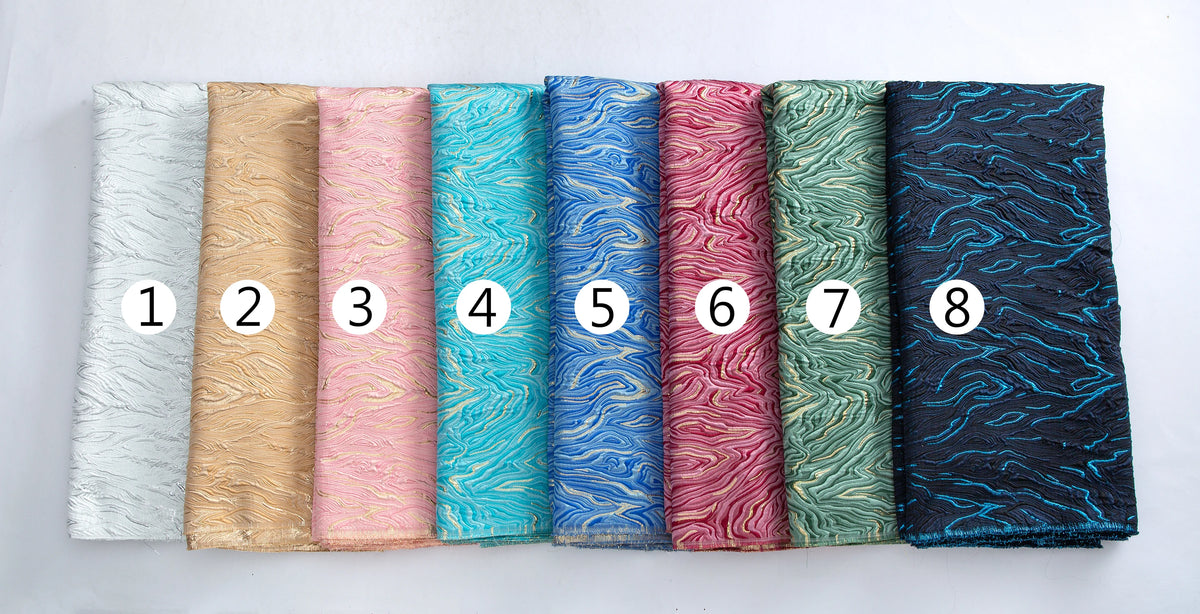 African French Brocade Lace Fabric 2025 High Quality 5 Yards Gilding Nigerian Jacquard Lace Fabric Elegant Dress for Women A4063