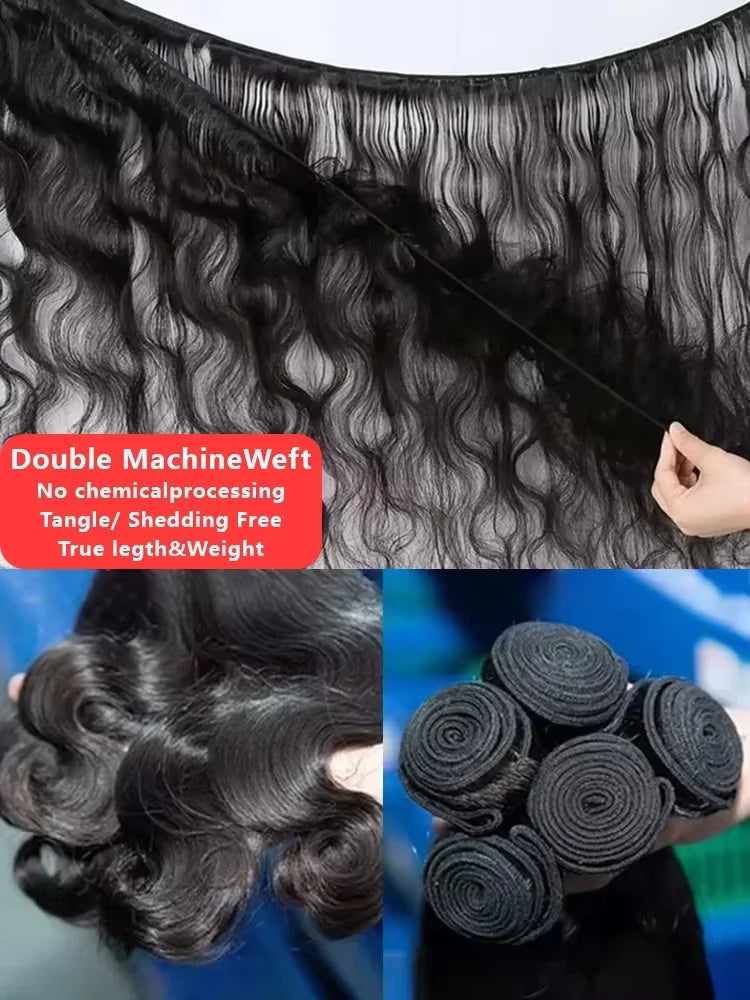 Brazilian Human Hair Bundles Body Wave 3 4 Bundles 30 Inch Raw Virgin Remy Hair Extensions For Women Sew In Quick Weave Bundle
