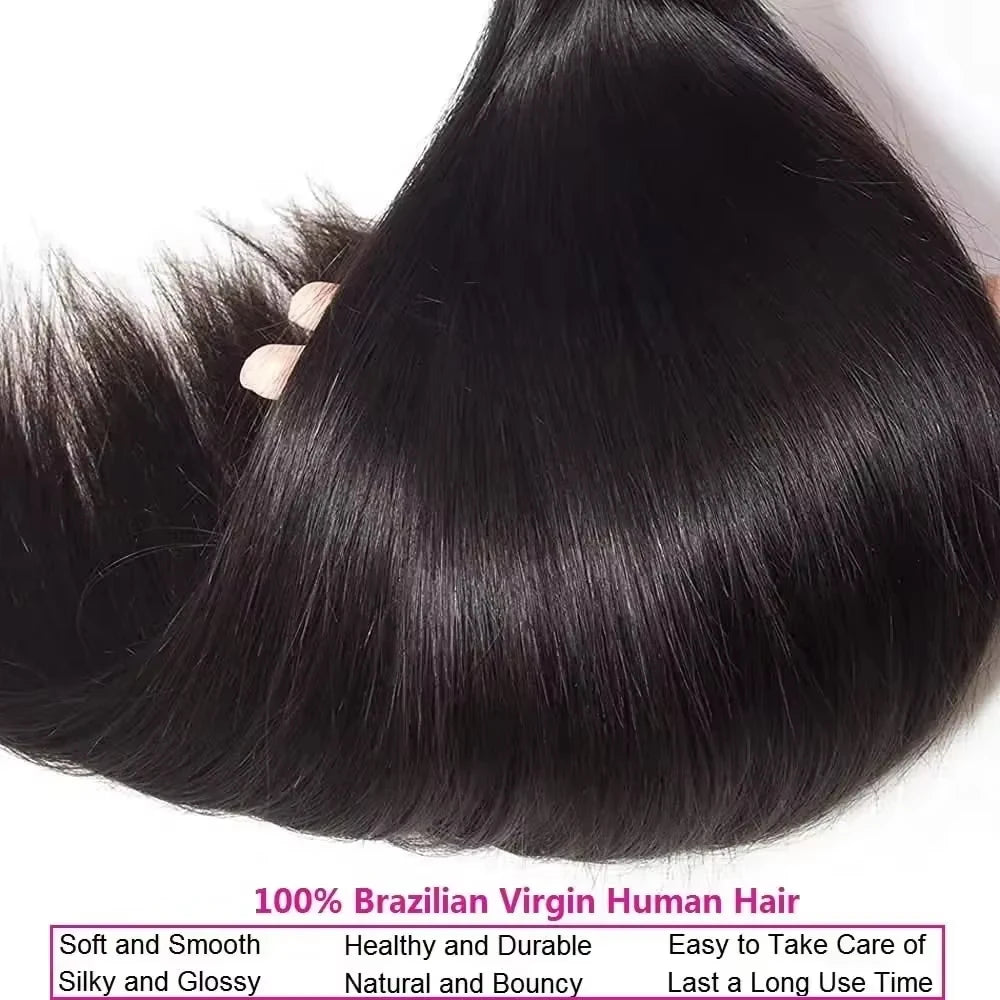 30 40 Inch Bone Straight 100% Bundles Deal Brazilian Virgin Human Hair Body Wave 4 5 Bundles Raw Hair Extensions Natural Color