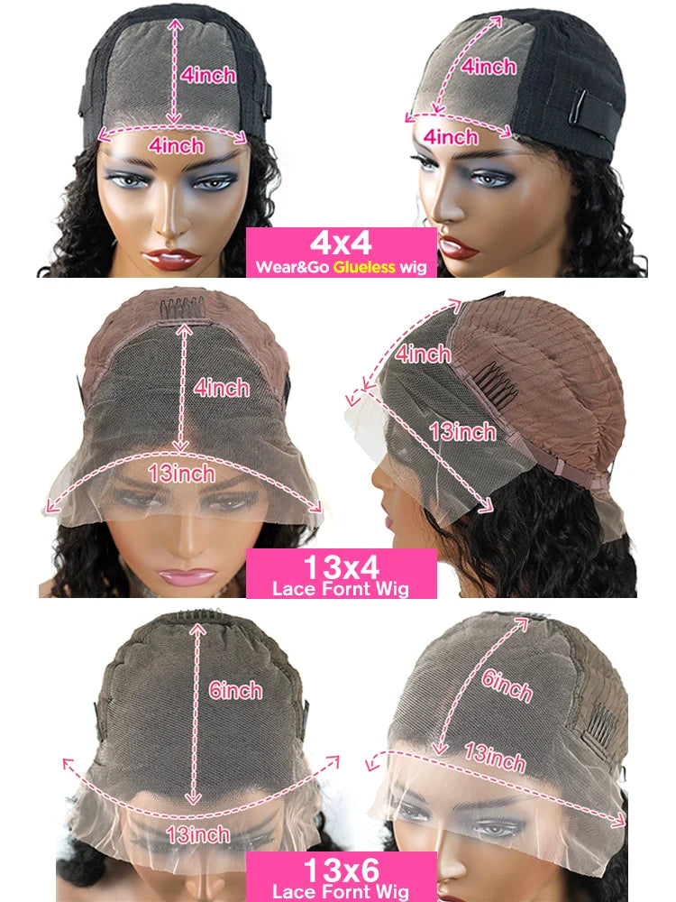 30 36 40 Inch Glueless Straight Lace Front Human Hair Wigs 13x6 HD Lace Frontal Wig Human Hair Wear Go 6x4 HD Lace Closure Wig