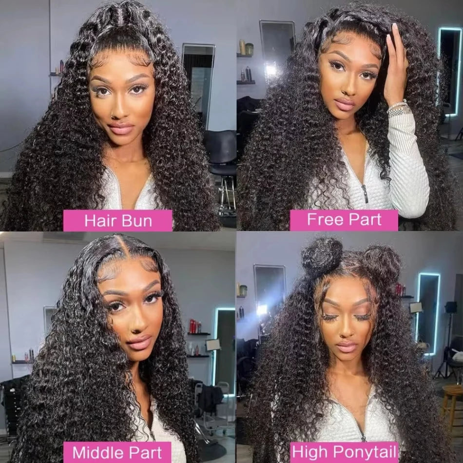 250% Density 13x4 13x6 Hd Lace Frontal Wigs Brazilian 38 Inch Deep Wave Human Hair 5x5 Lace Front Wig For Women Pre plucked