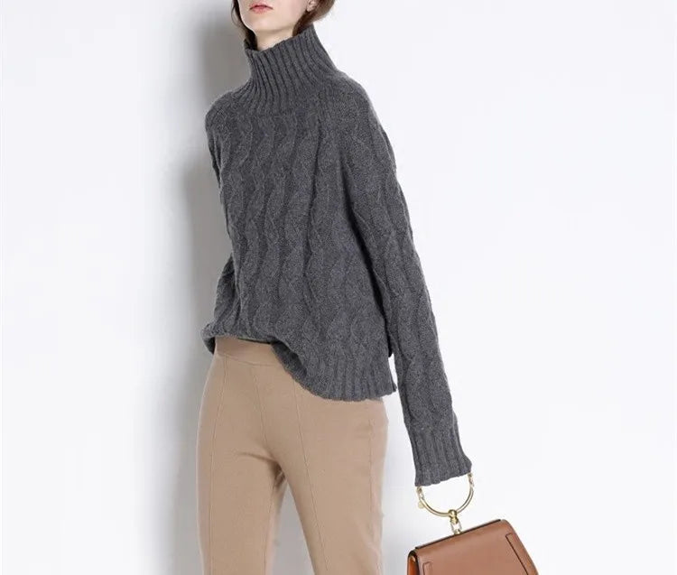 Ms Audrey's House Turtleneck Knit Sweater