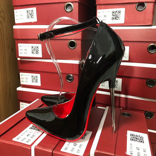 Customize 16cm Extreme Metal High Heels Stilettos Sexy Women Solid Black Red inside Pumps Party Unisex Man Shoes Crossdresser