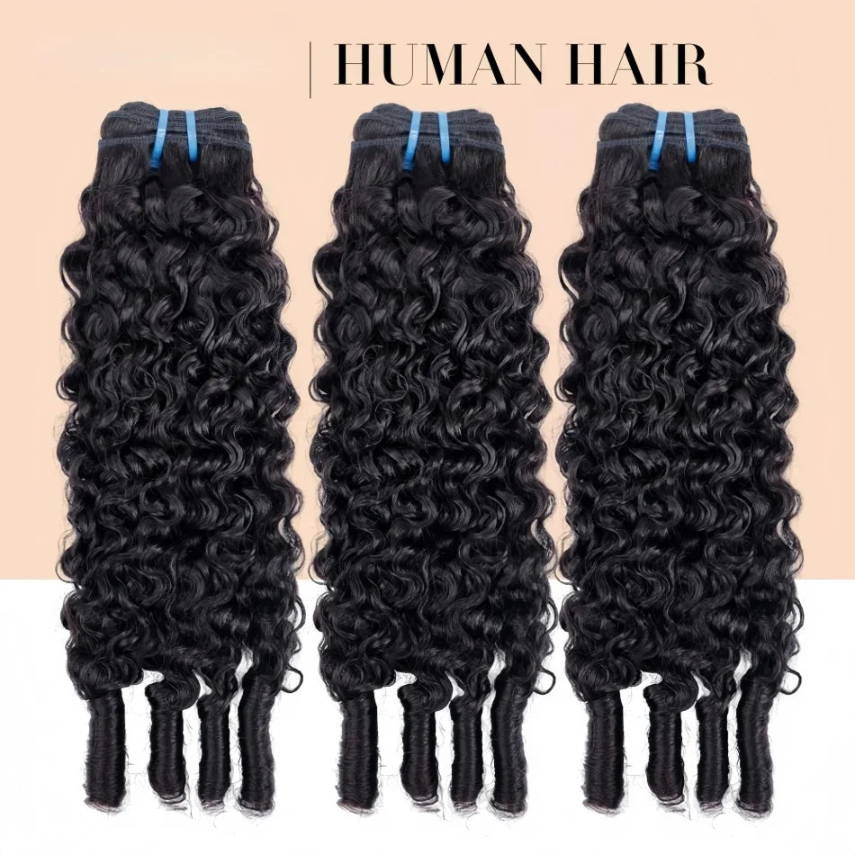 12A Burmese Curly Hair Bundles Burmese Virgin Raw Human Hair Bundles Unprocessed Weaving Water Wave Curly Hair Extensions 32In