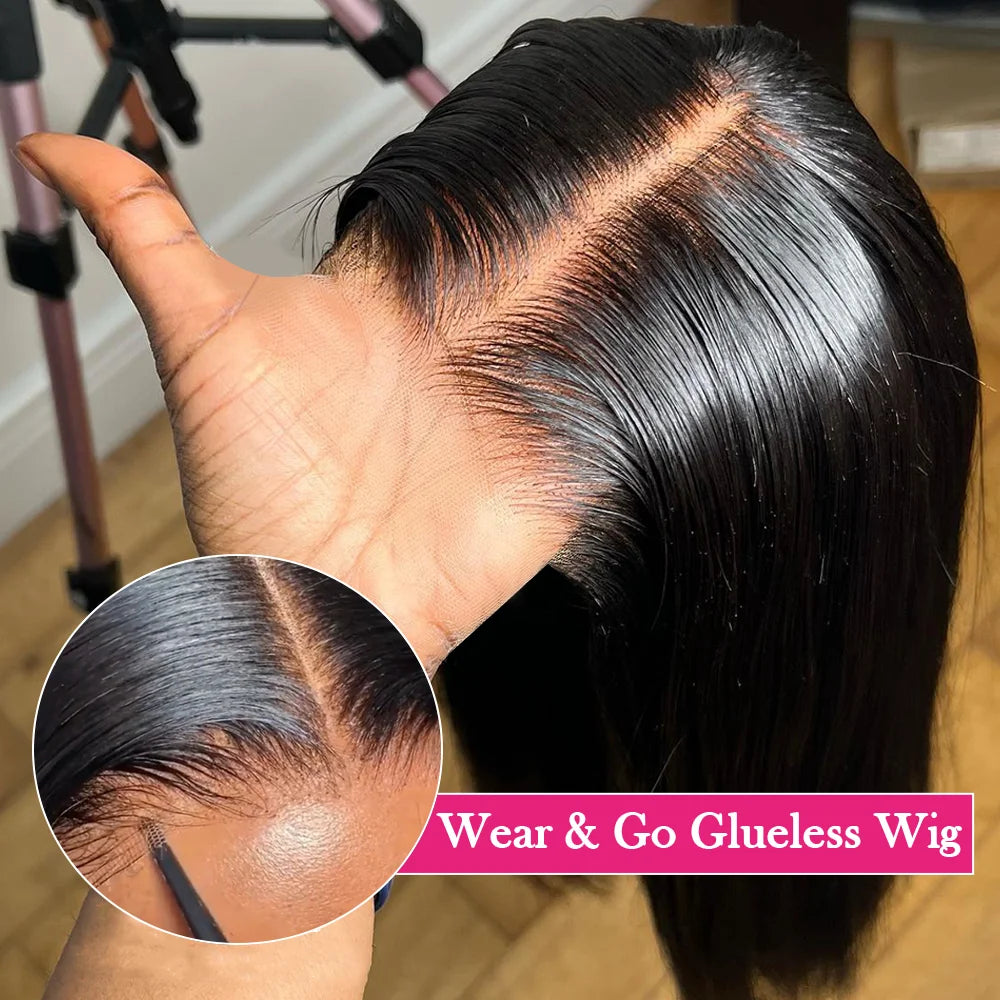 30 36 40 Inch Glueless Straight Lace Front Human Hair Wigs 13x6 HD Lace Frontal Wig Human Hair Wear Go 6x4 HD Lace Closure Wig