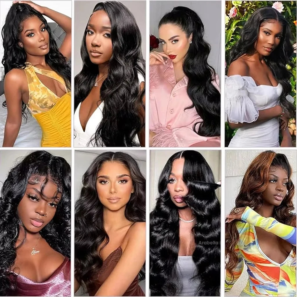 16A 38 40 Inch Body Wave Bundles Human Hair Brazilian Weaving Natural Black 4 5 Bundles Deal Virgin Hair Raw Hair Extensions
