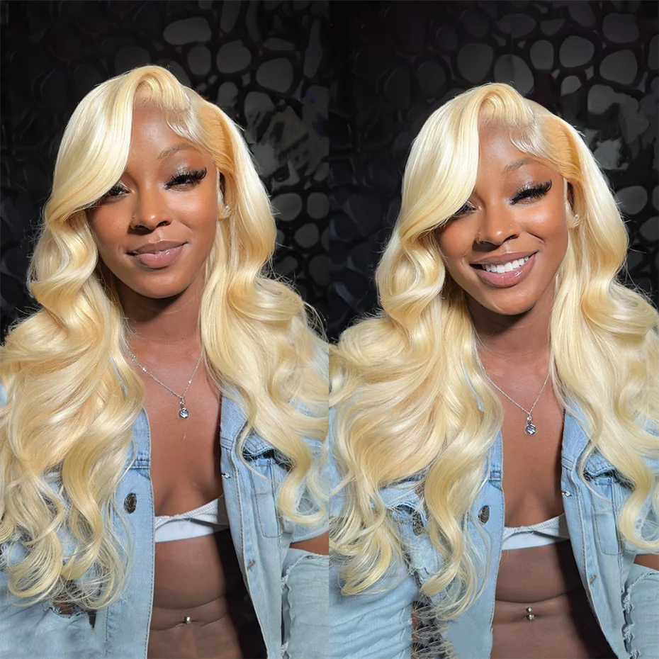 13x6 Silver Grey Straight Lace Front Human Hair Wigs Pre Plucked 613 Blonde Body Wave Frontal Wigs For Women Brazilian Hair Wigs