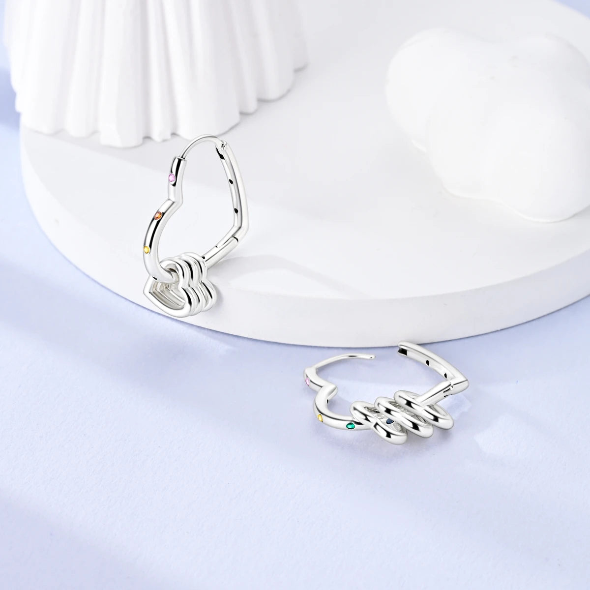 Original 925 Sterling Silver Women Hoop Earrings High Quality Shine Zircon U Shaped Classic Style Earring For Women Jewelry Gift