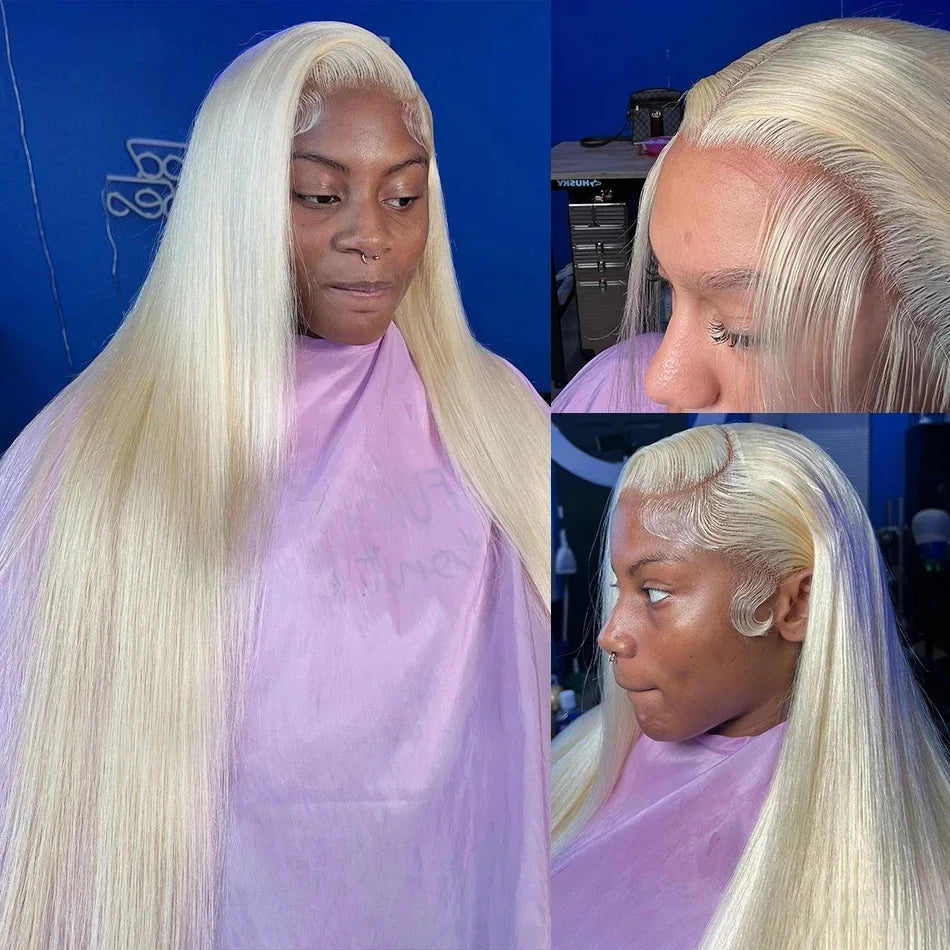 613 HD Transparent Lace Frontal Wig 13x6 Blonde Straight 100% Human Hair Wigs For Women choice Pre Plucked Brazilian Hair