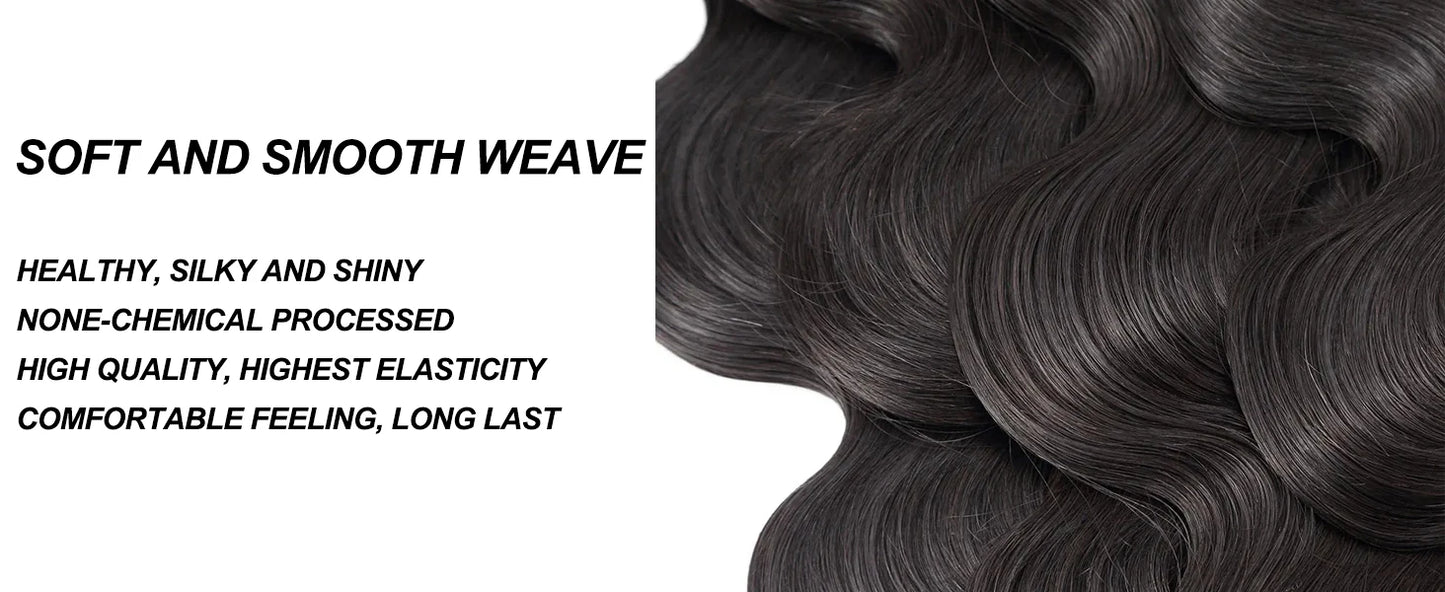 16A Body Wave Bundles Human Hair 30 40 Inch Remy Brazilian Virgin Weave Hair 3 4 5 Pcs Unprocessed Raw Hair Bundles Extensions