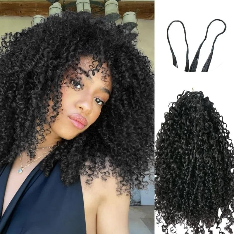 Feather Crochet Human Hair Knotless Pixie Curls Extensions Lightweight Pre Separated For Braids Small Spirals Curly Crochet Hair