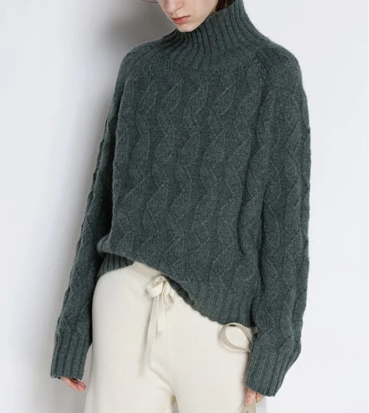 Ms Audrey's House Turtleneck Knit Sweater