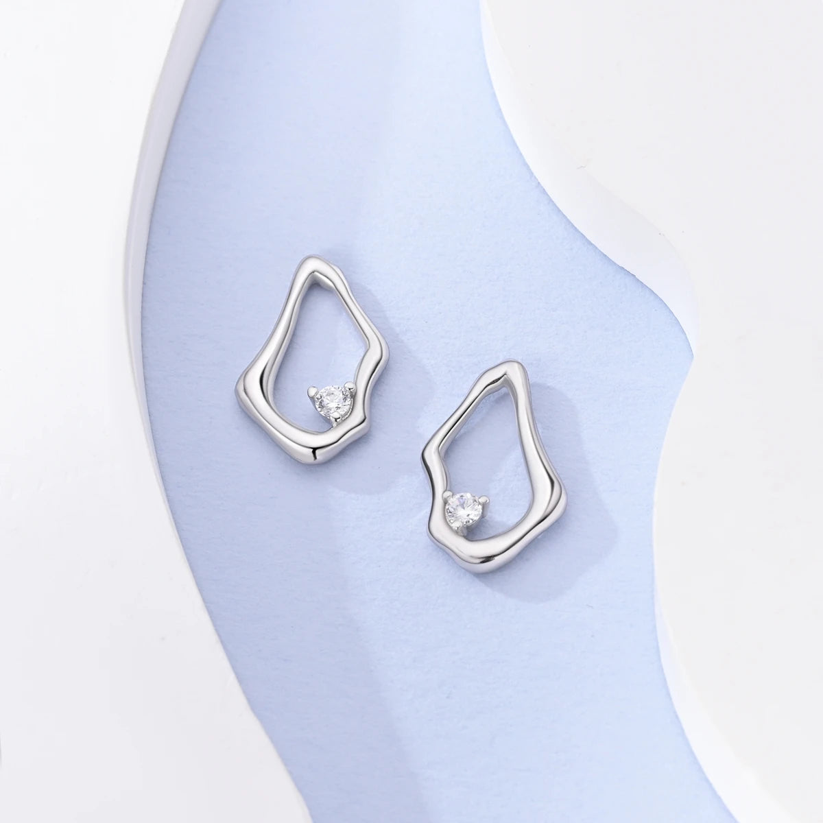 Original 925 Sterling Silver Women Hoop Earrings High Quality Shine Zircon U Shaped Classic Style Earring For Women Jewelry Gift