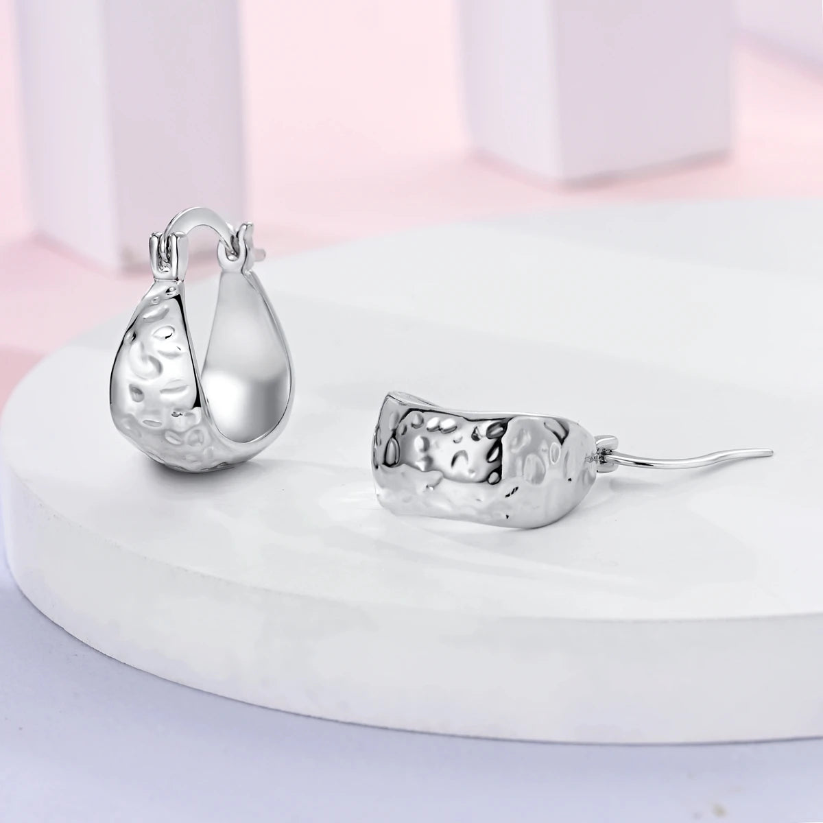Original 925 Sterling Silver Women Hoop Earrings High Quality Shine Zircon U Shaped Classic Style Earring For Women Jewelry Gift