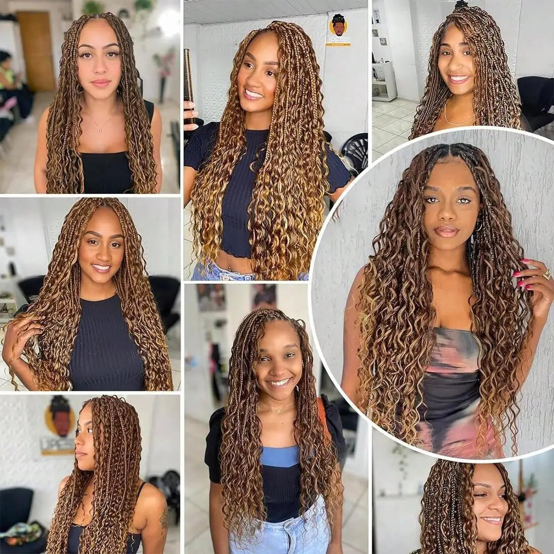 P4/27 Highlight Deep Wave Boho Braids Human Hair 2 Bundles No Weft Colored Deep Wave Raw 100% Human Hair Extensions for Braiding