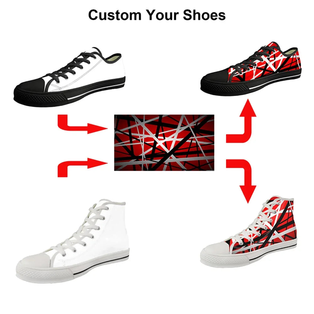 Slayer Heavy Metal Rock Band Horror Scary Fashion Casual Cloth Shoes High Top Lightweight Breathable Custom Men Women Sneakers