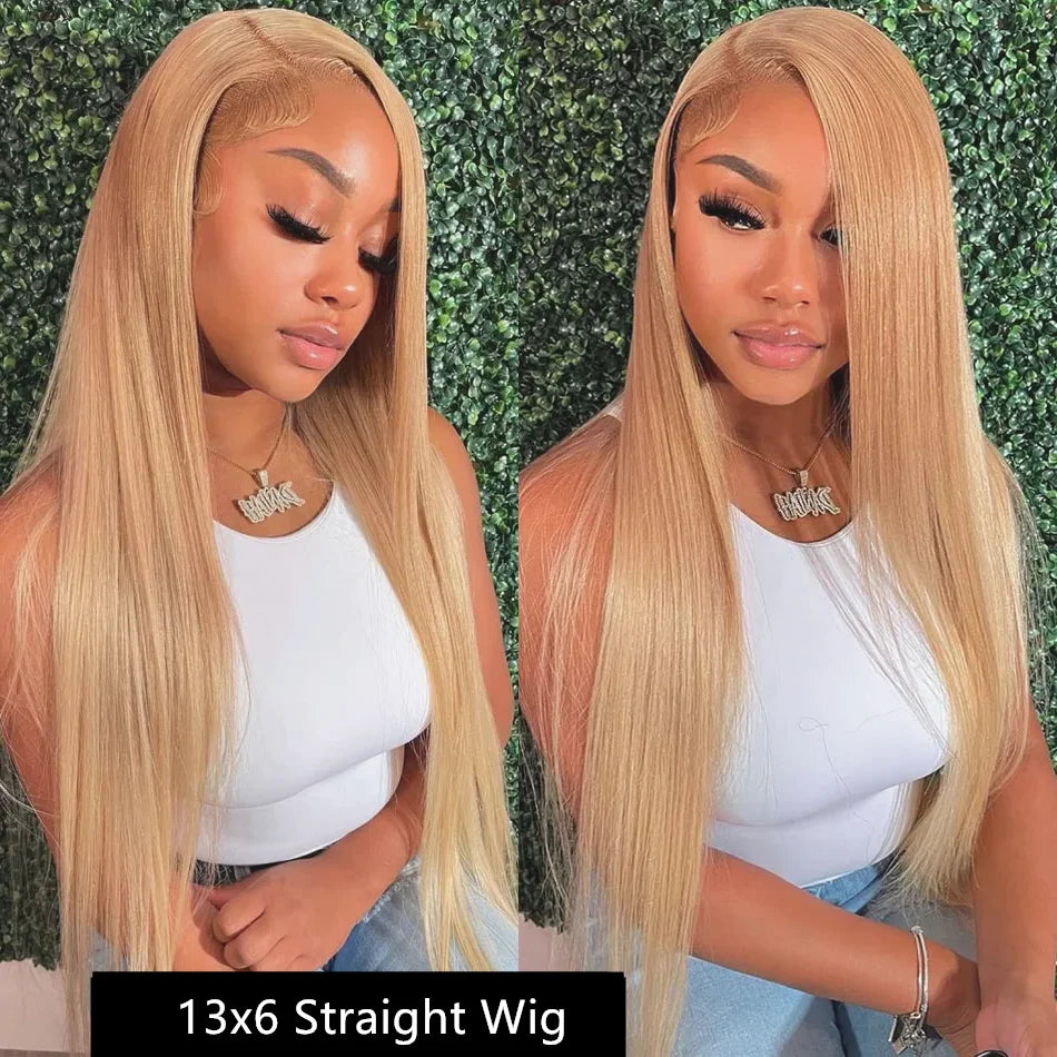 27 Honey Blonde Body Wave Human Hair Wig 13x6 Hd Lace Frontal Wig Color Human Hair 200 Density Colored Preplucked Brazilian Wigs