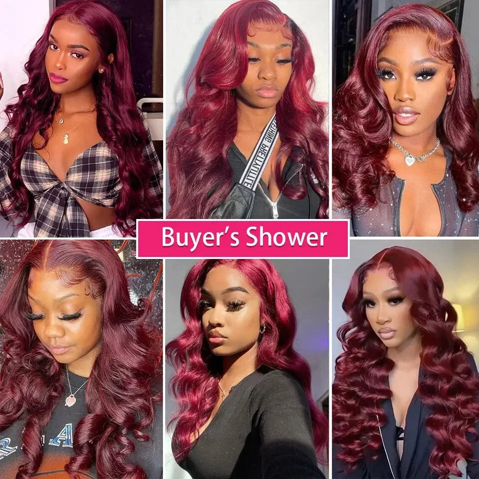 14A 99J Burgundy Body Wave Human Hair Bundles 36 38 Inch Wine Red Brazilian Unprocessed Raw Hair Bundles Extension Deals