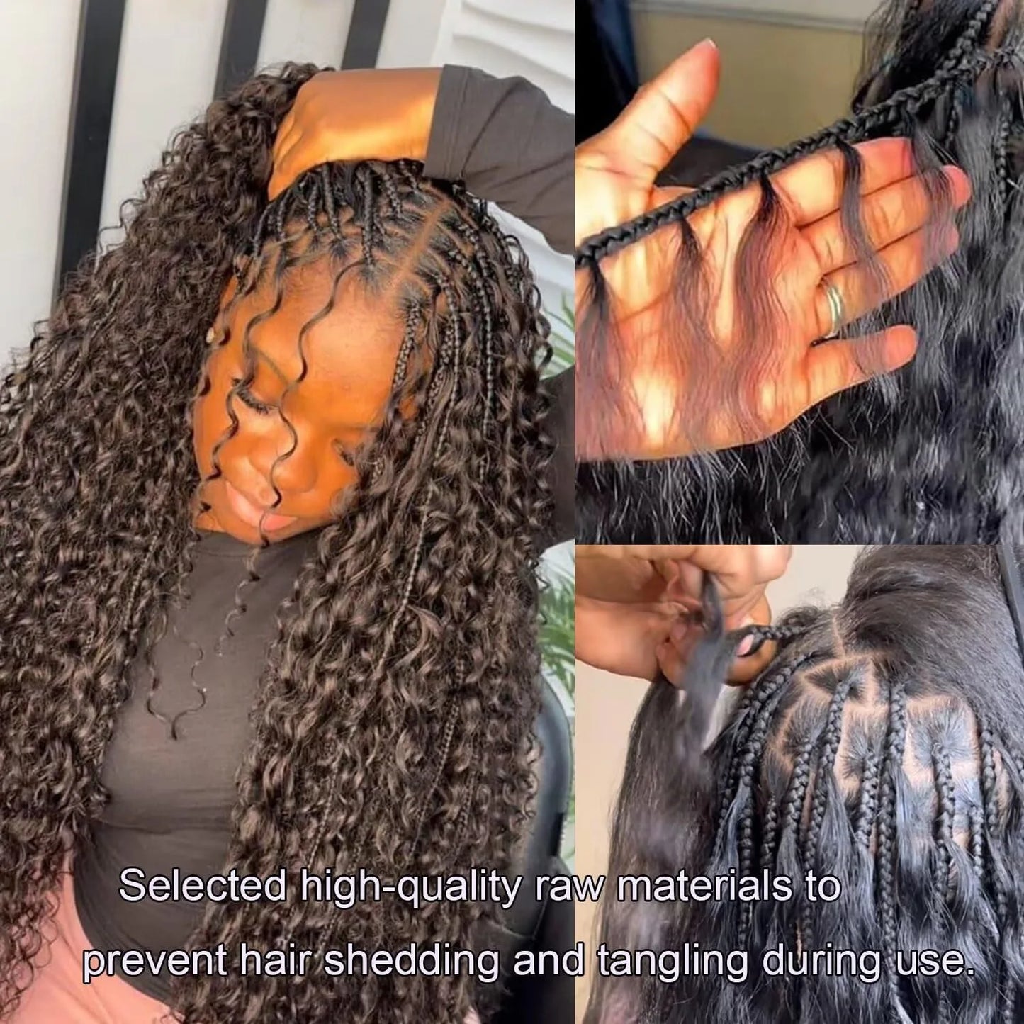 12A Small Spirals Curly Crochet Human Hair Extensions Deep Pixie Curls Crochet Hair Pre Separated Knotless Miracle Knot Braids