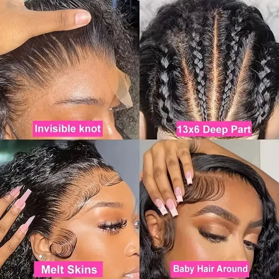 250% Density 13x4 13x6 Hd Lace Frontal Wigs Brazilian 38 Inch Deep Wave Human Hair 5x5 Lace Front Wig For Women Pre plucked