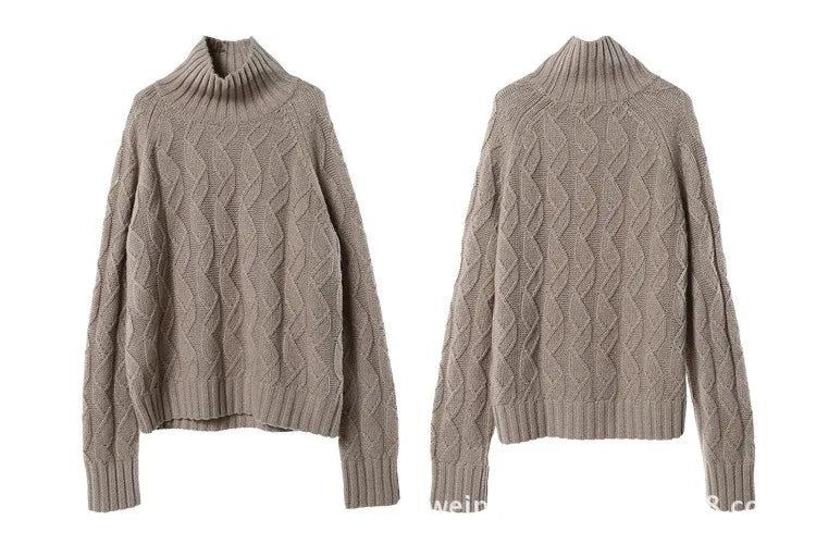 Ms Audrey's House Turtleneck Knit Sweater