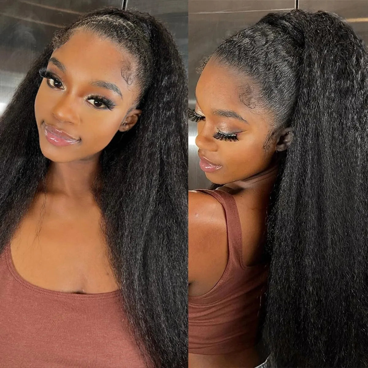 Kinky Straight Feather Crochet 100% Human Hair Extension Pre Separated Knotless Crochet Hair Bundles For Reusable Boho Braids