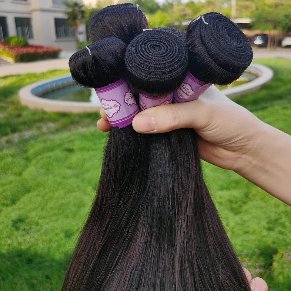 BINF Hair Wholesale100% Brazilian Human Hair Bundles 8-30 Inch Bone Straight Raw Human Hair Bundles Extensions Deal 2 3 4 Bundle