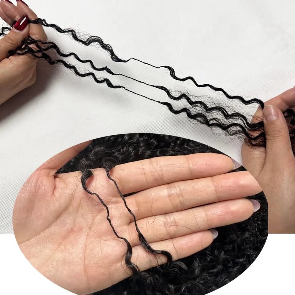 Feather Crochet Human Hair Knotless Pixie Curls Extensions Lightweight Pre Separated For Braids Small Spirals Curly Crochet Hair