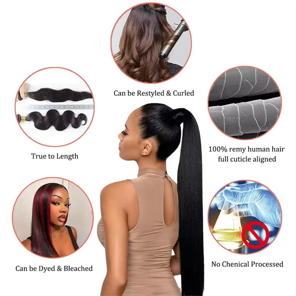 BINF Hair Wholesale100% Brazilian Human Hair Bundles 8-30 Inch Bone Straight Raw Human Hair Bundles Extensions Deal 2 3 4 Bundle