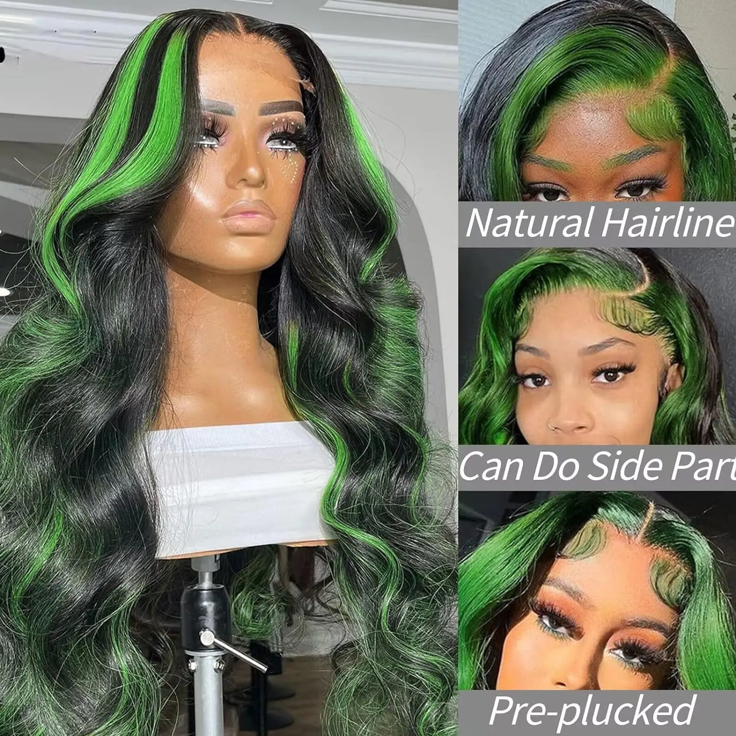Chocolate Brown 13x4 Synthetic Glueless Lace Front Wigs For Women Loose Wave Body Wave Lace Frontal Wig Pre Cut 180% Density