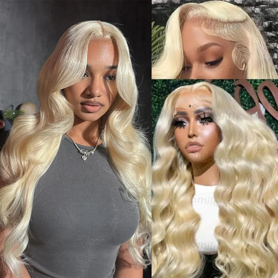 Blonde Human Lace Front Wig 613 Hd Lace Frontal Wig 13X6 Body Wave Human Hair Wigs For Women Pre Plucked 30 32 Inch 220 Density