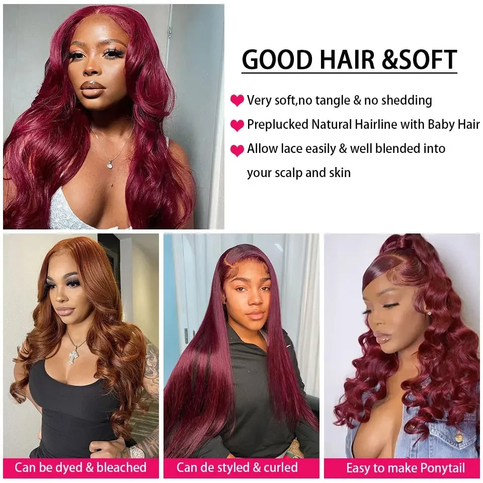 14A 99J Burgundy Body Wave Human Hair Bundles 36 38 Inch Wine Red Brazilian Unprocessed Raw Hair Bundles Extension Deals