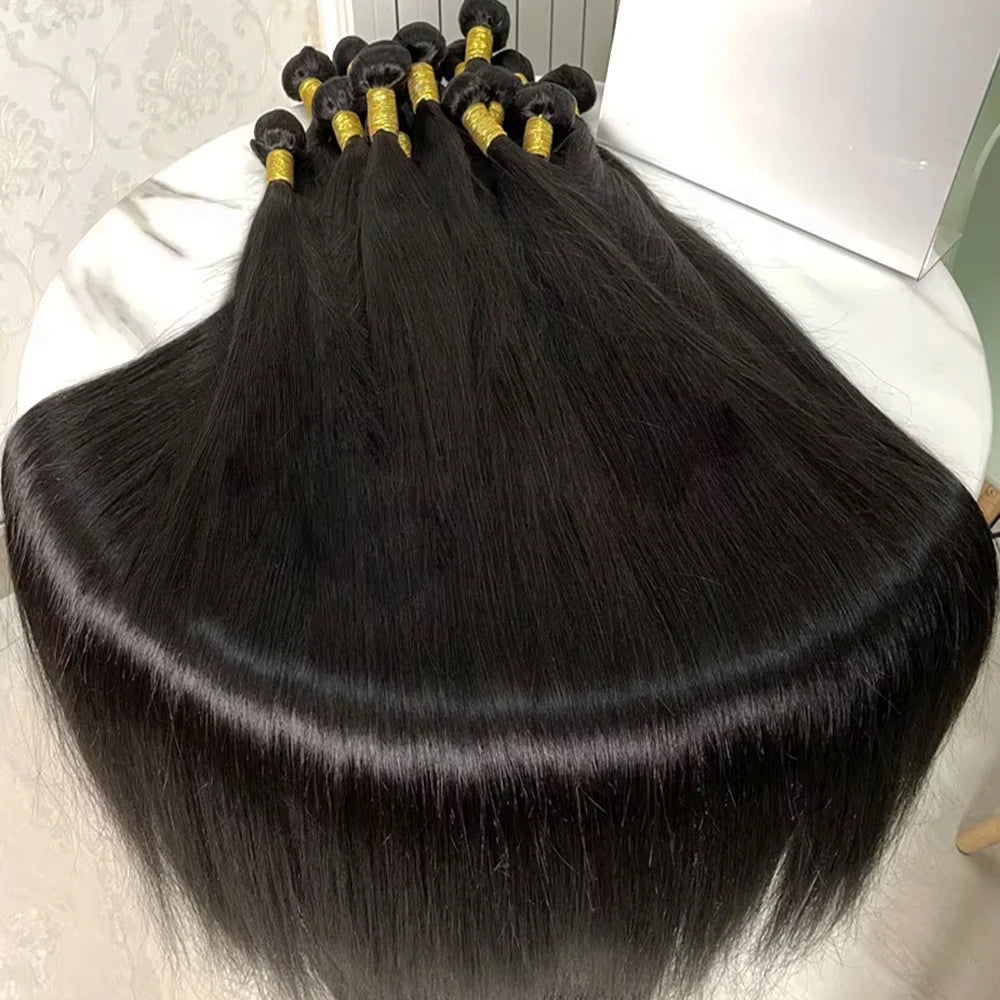 Peruvian Human Hair Bundles Bone Straight 28 30 inch Virgin Human Hair 3 4 Bundles Women Sew In Quick Weave Raw Hair Extensions