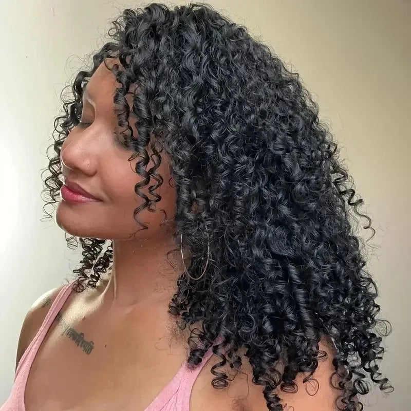 Feather Crochet Human Hair Knotless Pixie Curls Extensions Lightweight Pre Separated For Braids Small Spirals Curly Crochet Hair