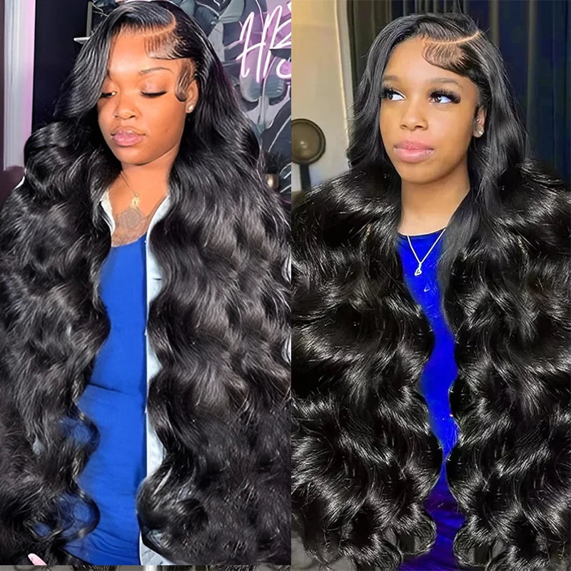 40 Inch Transparent Lace Frontal Wigs 13x6 13x4 HD Body Wave Human Hair Front Wig 200 Density Pre Plucked Lace Wigs For Women