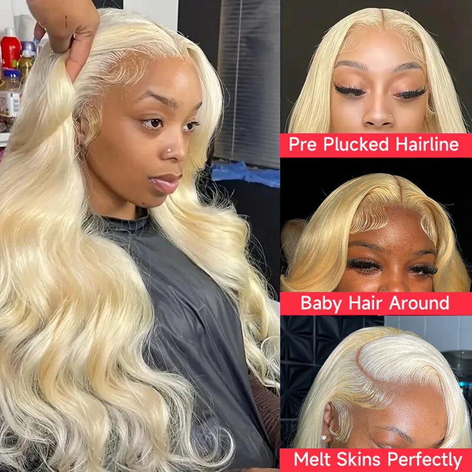 200 Density 613 Hd Lace Frontal Wig 13x4 13x6 360 Blonde Lace Front Human Hair Wigs For Women Preplucked Brazilian Straight Hair