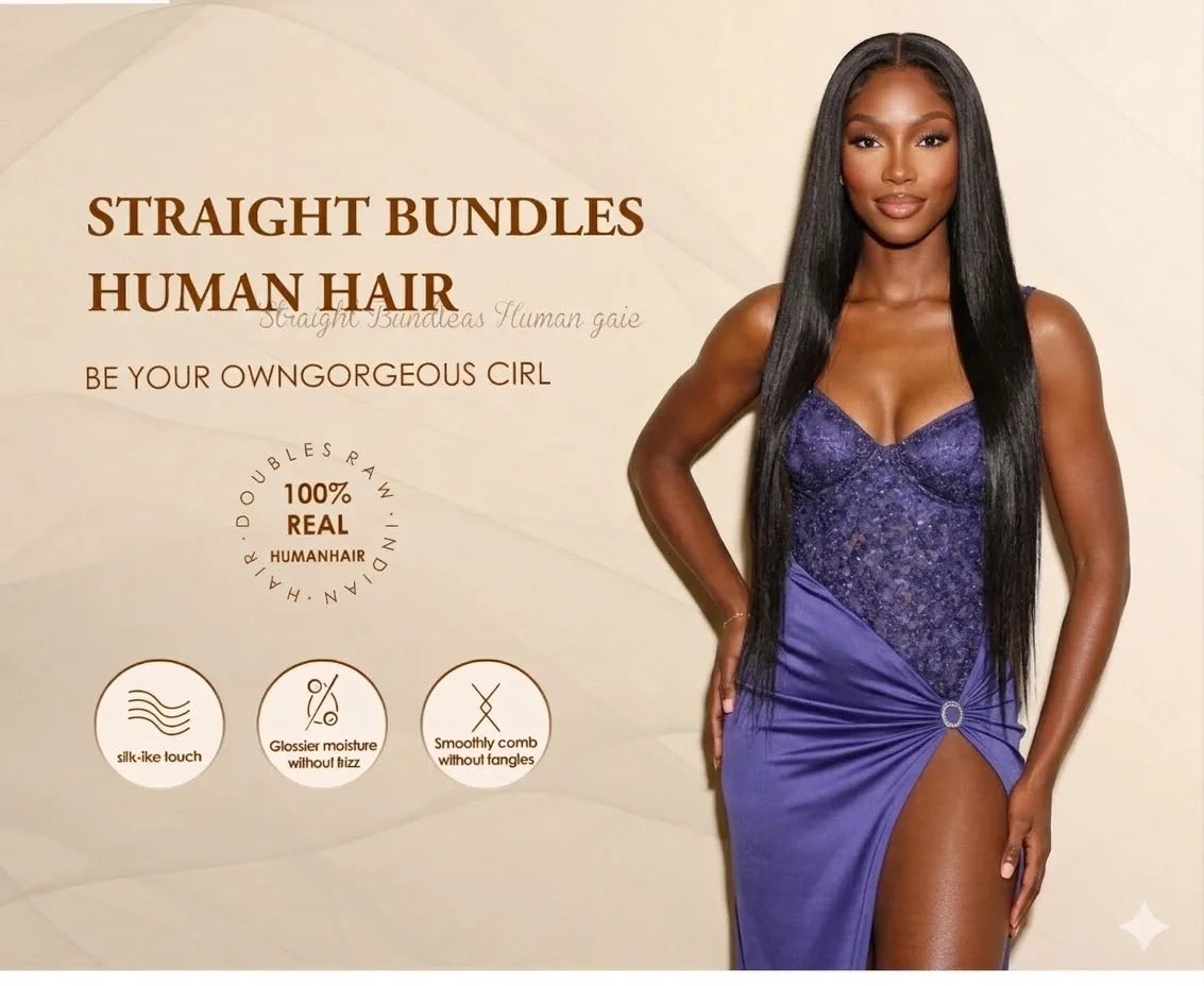 30 36 40 Inch Straight Bundles Human Hair Unprocessed Brazilian Virgin Hair Natural Color 1 3 4 Pcs Raw Hair Bundles Extensions
