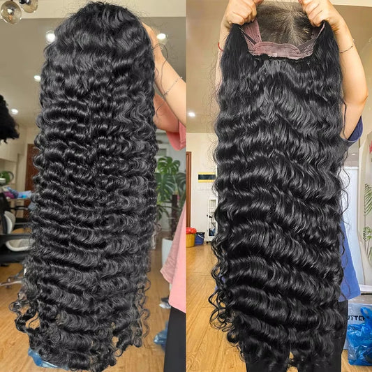 250% Density 13x4 13x6 Hd Lace Frontal Wigs Brazilian 38 Inch Deep Wave Human Hair 5x5 Lace Front Wig For Women Pre plucked