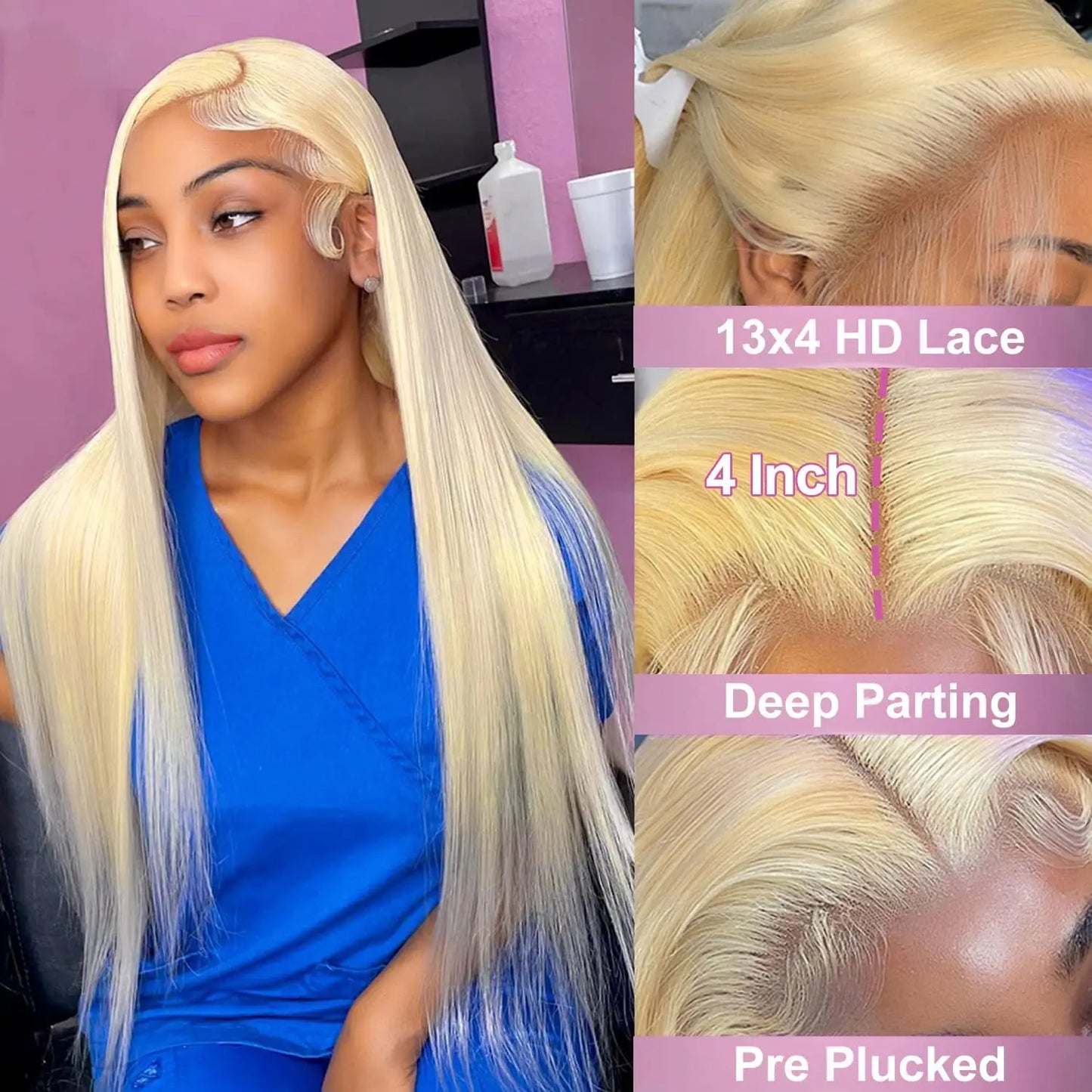 250 Density 613 Blonde 13x6 Hd Lace Frontal Wig Body Wave Human Hair Wigs Real Brazilian Straight Colored Human Hair For Women