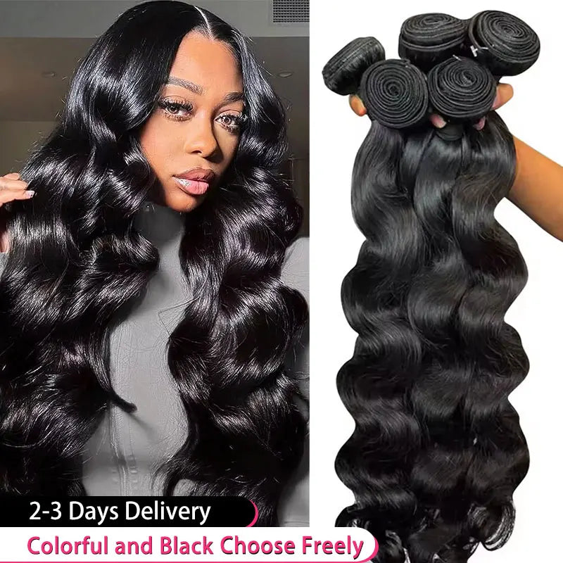 16A Body Wave Bundles Human Hair 30 40 Inch Remy Brazilian Virgin Weave Hair 3 4 5 Pcs Unprocessed Raw Hair Bundles Extensions