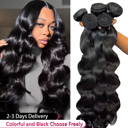 16A Body Wave Bundles Human Hair 30 40 Inch Remy Brazilian Virgin Weave Hair 3 4 5 Pcs Unprocessed Raw Hair Bundles Extensions