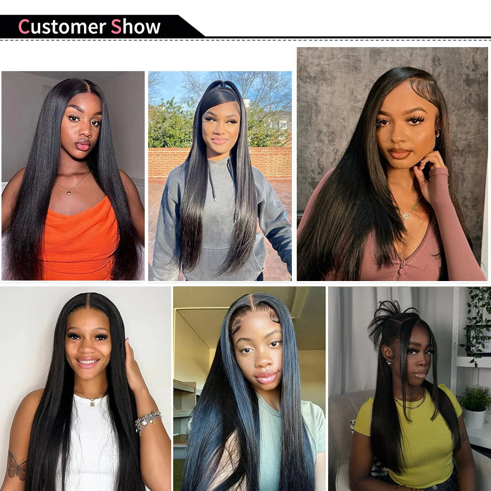 Natural Color Straight  Human Hair Bundles 14-30 Inches Brazilian 1 3 4 Bundle Remy Human Hair Extensions Double Weft