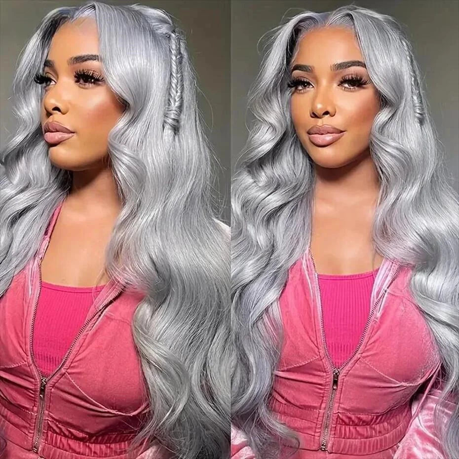 30 40 Inch Hot Pink Transparent Lace Front Wig Human Hair 13x6 Purple Green 613 Blonde Lace Frontal Wig Grey Colored Hair Wigs