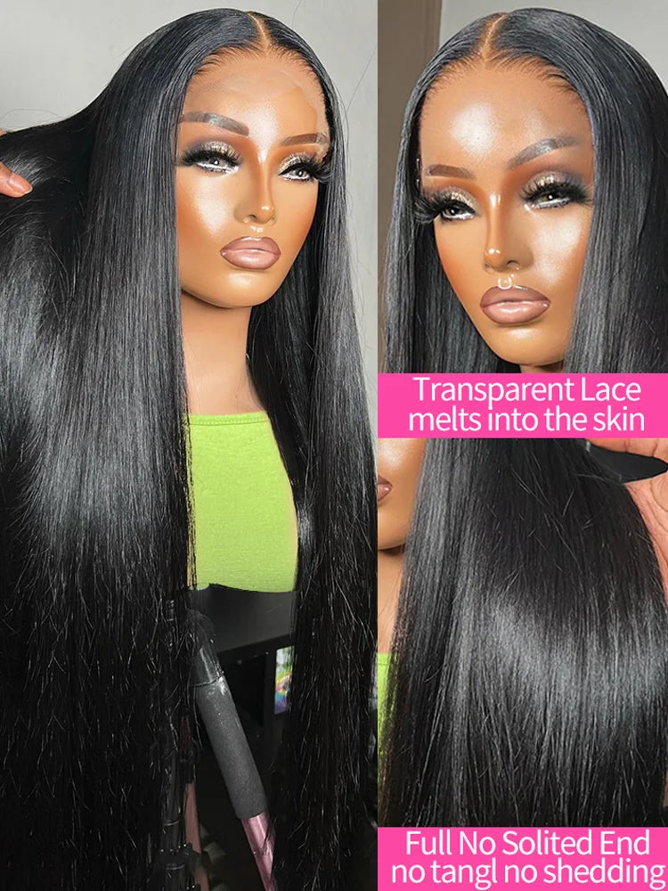 30 36 40 Inch Glueless Straight Lace Front Human Hair Wigs 13x6 HD Lace Frontal Wig Human Hair Wear Go 6x4 HD Lace Closure Wig