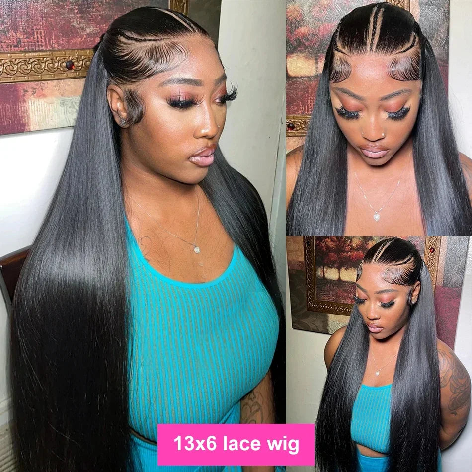 30 36 40 Inch Glueless Straight Lace Front Human Hair Wigs 13x6 HD Lace Frontal Wig Human Hair Wear Go 6x4 HD Lace Closure Wig